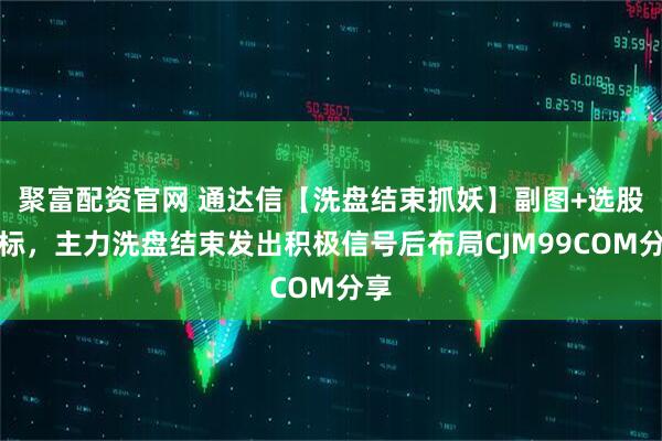 聚富配资官网 通达信【洗盘结束抓妖】副图+选股指标，主力洗盘结束发出积极信号后布局CJM99COM分享